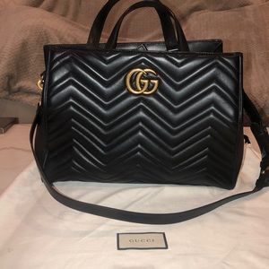 Gucci Marmont with top handle and satchel